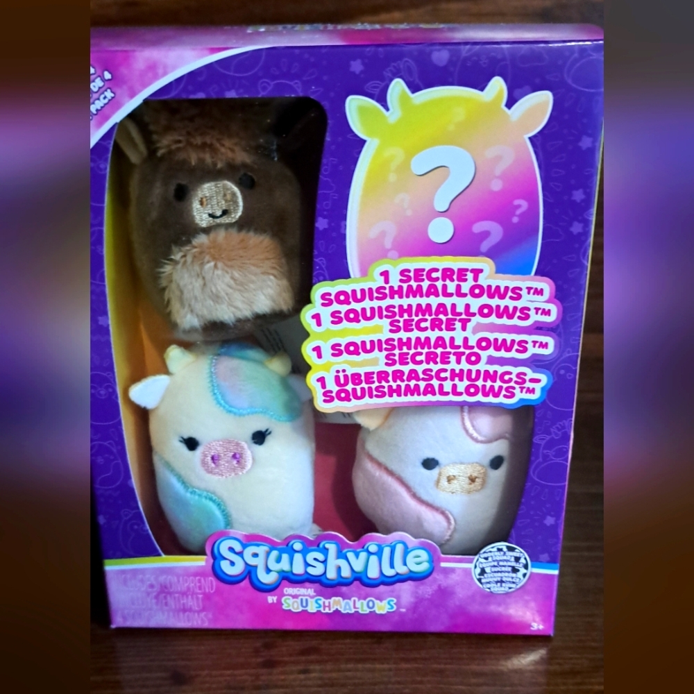 Squishmallows Squishville 4-pack Udderly Sweet Squad Cows Mini  NEW UK/AUS
